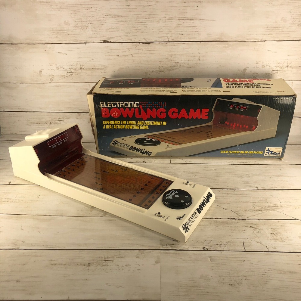 Talbot Toys Vintage Electronic Bowling Game Tabletop Arcade with Box As-Is